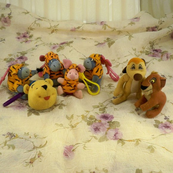 Disney Winnie the Pooh Characters, Kovu & Timon Stuffed & Key chain - Picture 1 of 6